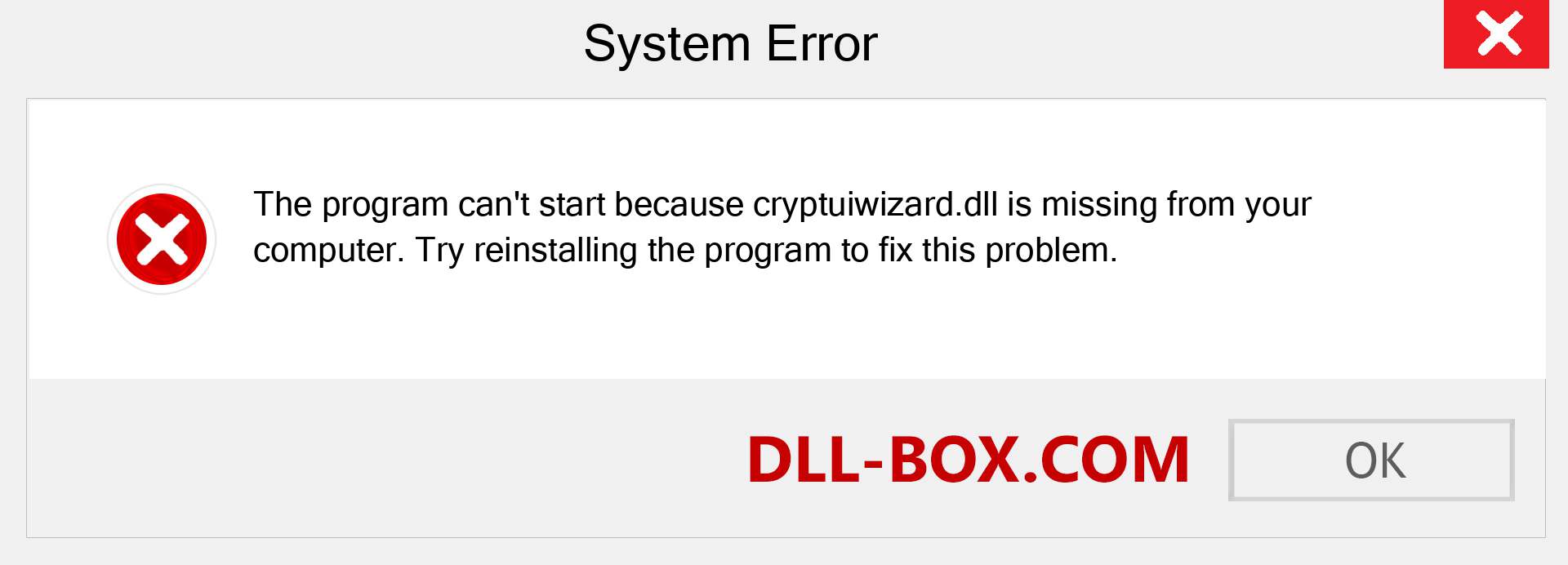  cryptuiwizard.dll file is missing?. Download for Windows 7, 8, 10 - Fix  cryptuiwizard dll Missing Error on Windows, photos, images